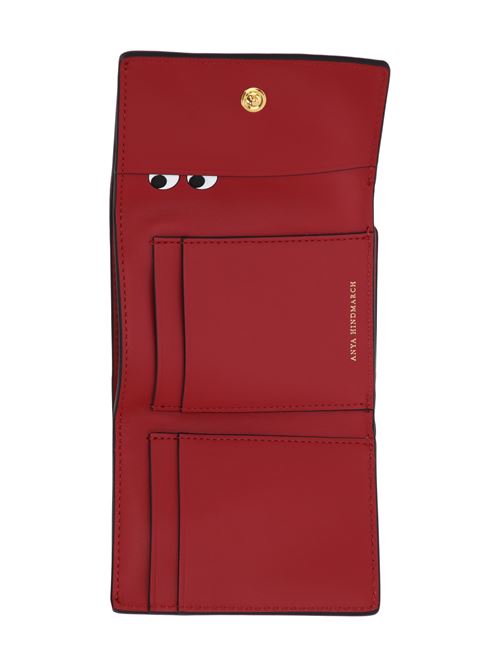 Peeping Eyes Mini Trifold Zip Wallet ANYA HINDMARCH | 159890Black